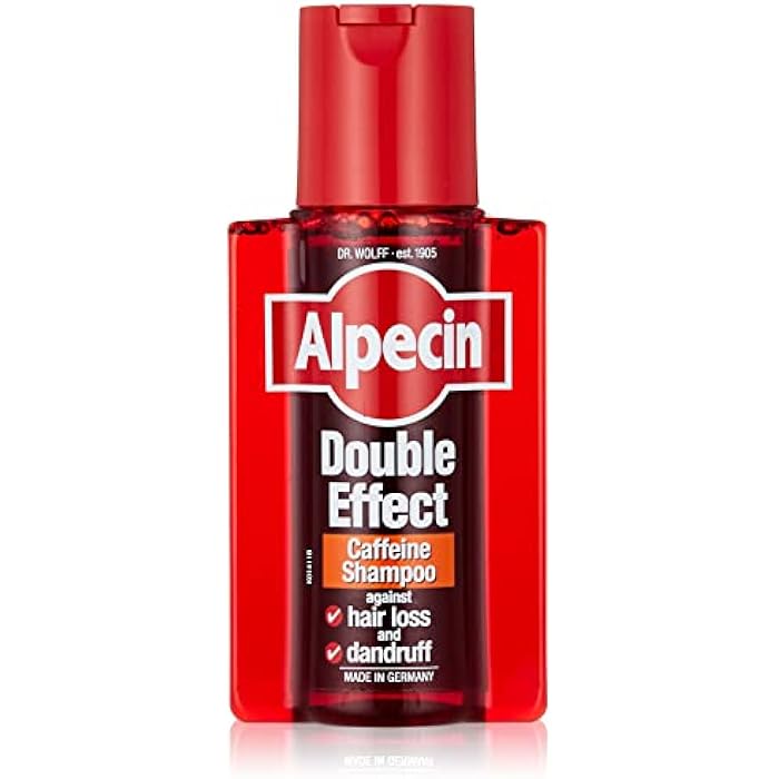 Alpecin Double Effect Caffeine Shampoo 1X 200Ml Anti Dandruff And Natural Hair Growth Shampoo Energizer For Strong Hair Hair Care For Men Made In Germany, Red - Image 1
